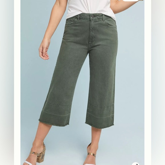 DL1961 by Anthropologie Hepburn Ultra High-Rise Cropped Wide-Leg Jeans - Picture 5 of 16